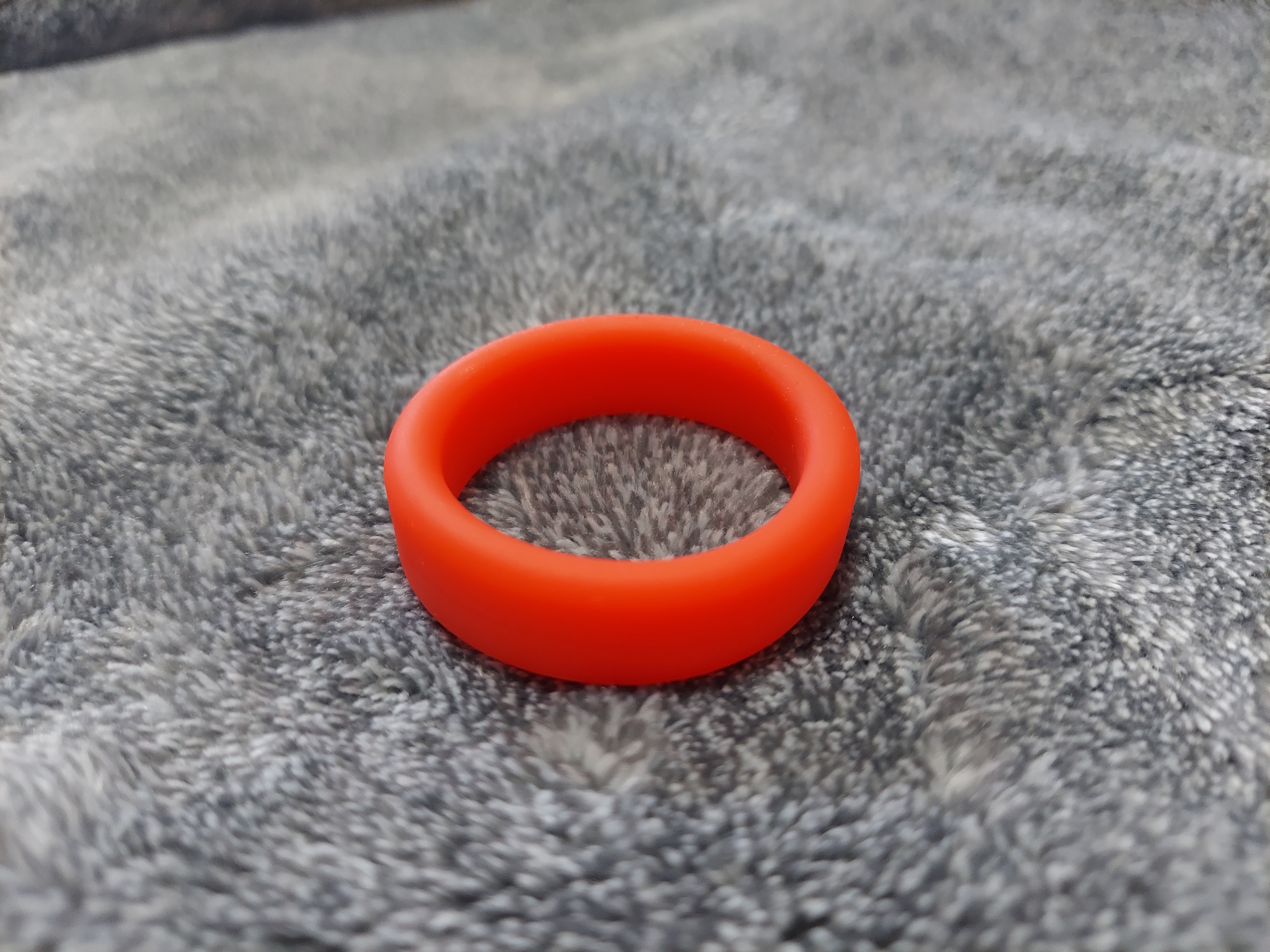 Red silicone Tantus Cock Ring sex toy